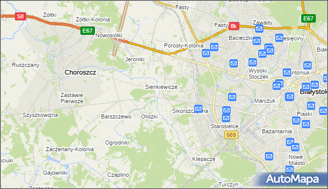 mapa Krupniki, Krupniki na mapie Targeo