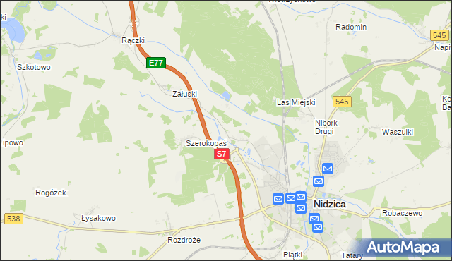 mapa Litwinki gmina Nidzica, Litwinki gmina Nidzica na mapie Targeo