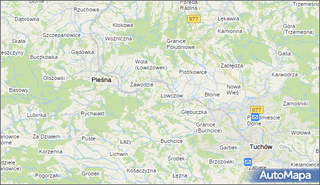 mapa Łowczów, Łowczów na mapie Targeo
