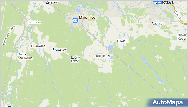 mapa Lubiechów, Lubiechów na mapie Targeo
