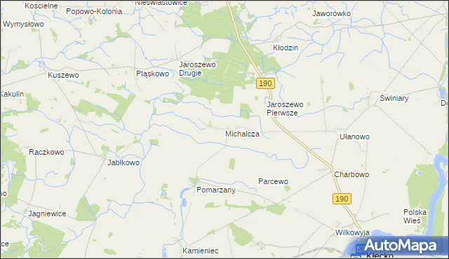 mapa Michalcza, Michalcza na mapie Targeo