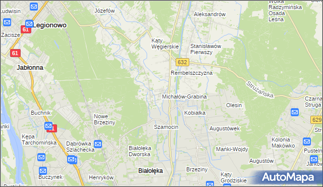mapa Michałów-Grabina, Michałów-Grabina na mapie Targeo