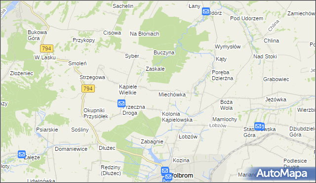mapa Miechówka, Miechówka na mapie Targeo