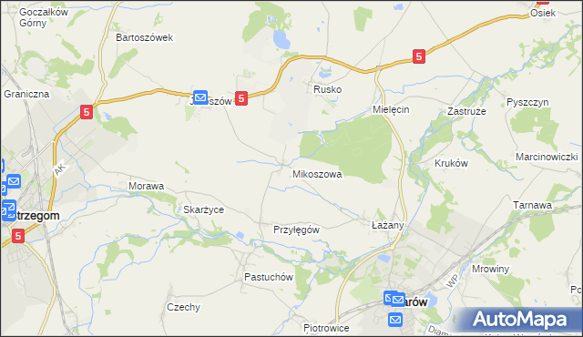 mapa Mikoszowa, Mikoszowa na mapie Targeo