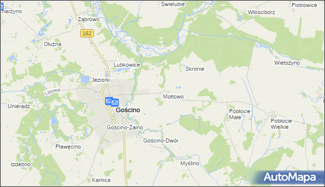 mapa Mołtowo, Mołtowo na mapie Targeo