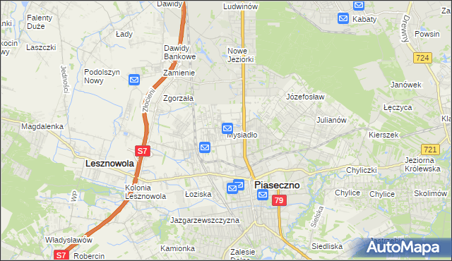 mapa Mysiadło, Mysiadło na mapie Targeo