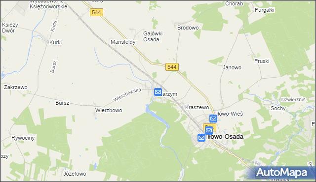 mapa Narzym, Narzym na mapie Targeo