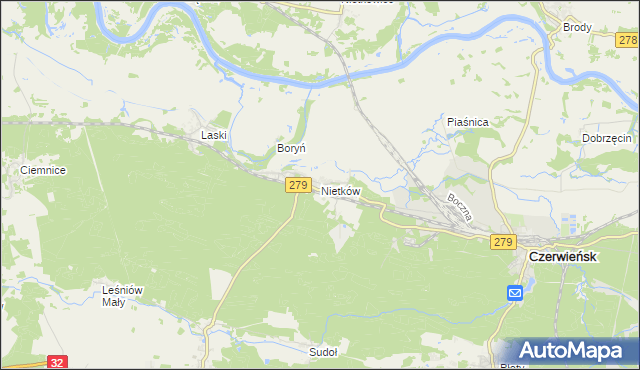 mapa Nietków, Nietków na mapie Targeo