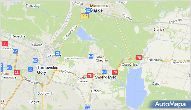 mapa Nowe Chechło, Nowe Chechło na mapie Targeo