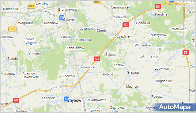mapa Nowe Grobice, Nowe Grobice na mapie Targeo