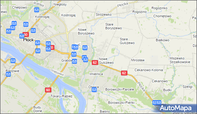 mapa Nowe Gulczewo, Nowe Gulczewo na mapie Targeo