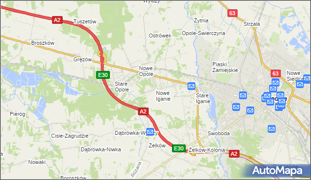 mapa Nowe Iganie, Nowe Iganie na mapie Targeo