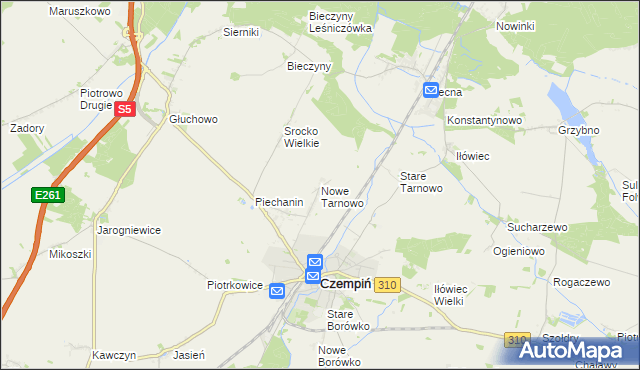 mapa Nowe Tarnowo, Nowe Tarnowo na mapie Targeo