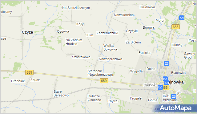 mapa Nowoberezowo, Nowoberezowo na mapie Targeo