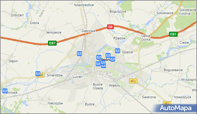 mapa Oleśnica, Oleśnica na mapie Targeo