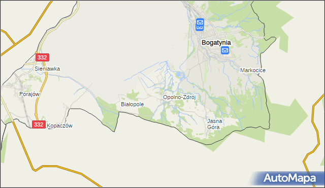 mapa Opolno-Zdrój, Opolno-Zdrój na mapie Targeo