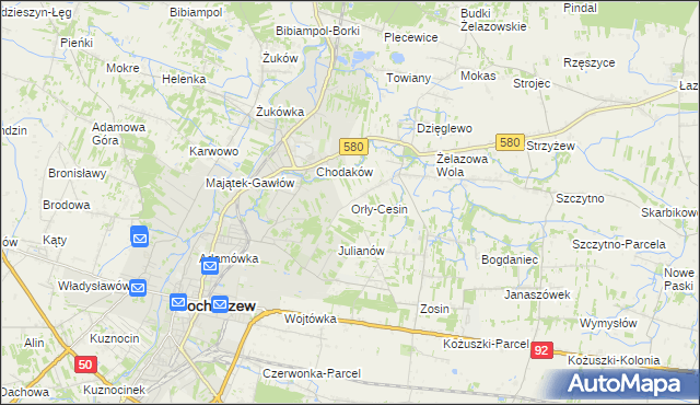 mapa Orły-Cesin, Orły-Cesin na mapie Targeo
