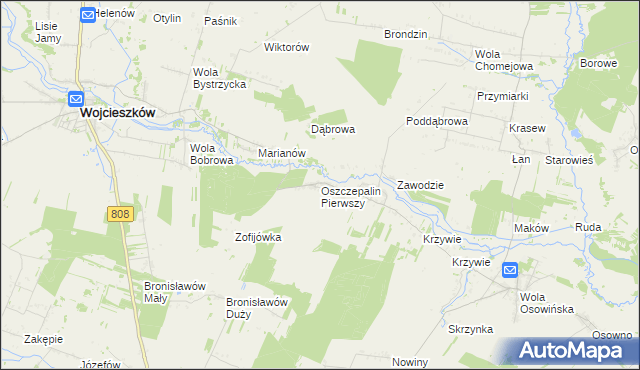 mapa Oszczepalin Pierwszy, Oszczepalin Pierwszy na mapie Targeo