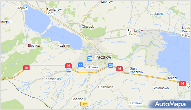mapa Paczków powiat nyski, Paczków powiat nyski na mapie Targeo