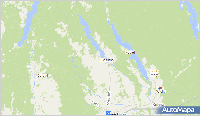 mapa Piasutno, Piasutno na mapie Targeo