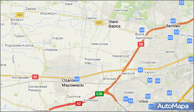 mapa Piotrkówek Duży, Piotrkówek Duży na mapie Targeo