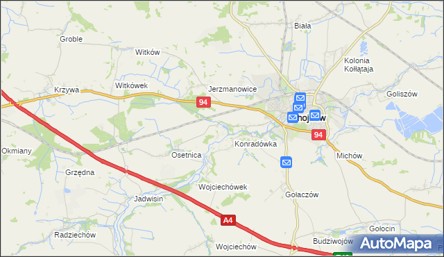 mapa Piotrowice gmina Chojnów, Piotrowice gmina Chojnów na mapie Targeo