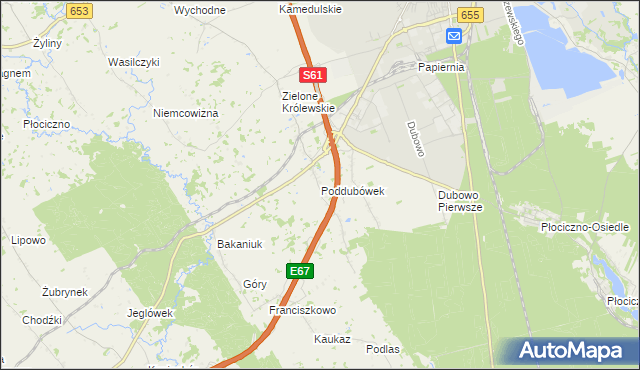 mapa Poddubówek, Poddubówek na mapie Targeo