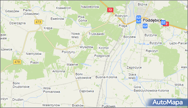 mapa Podgórcze, Podgórcze na mapie Targeo