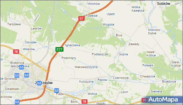 mapa Podlaszcze, Podlaszcze na mapie Targeo