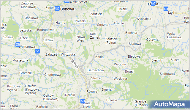 mapa Polna, Polna na mapie Targeo