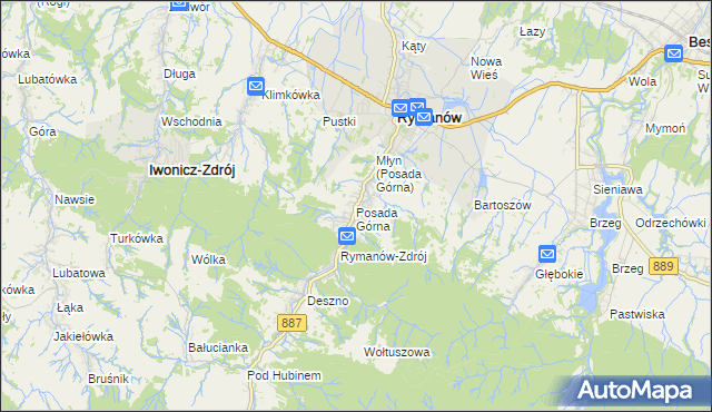 mapa Posada Górna, Posada Górna na mapie Targeo