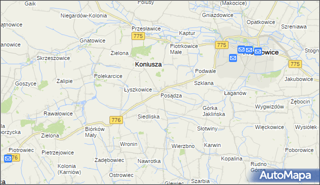 mapa Posądza, Posądza na mapie Targeo