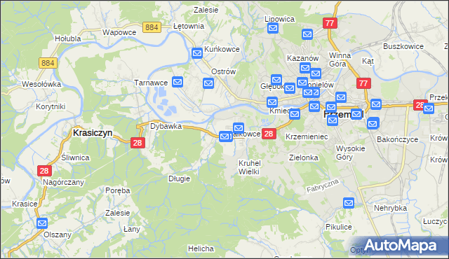 mapa Prałkowce, Prałkowce na mapie Targeo