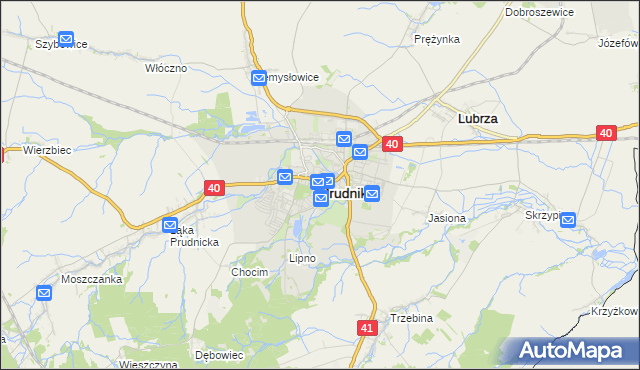 mapa Prudnik, Prudnik na mapie Targeo