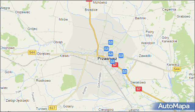 mapa Przasnysz, Przasnysz na mapie Targeo