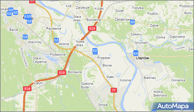 mapa Przędzel, Przędzel na mapie Targeo