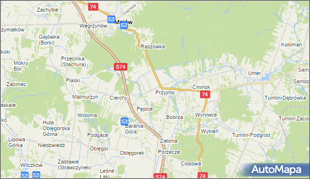 mapa Przyjmo, Przyjmo na mapie Targeo