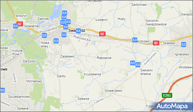 mapa Rabowice, Rabowice na mapie Targeo