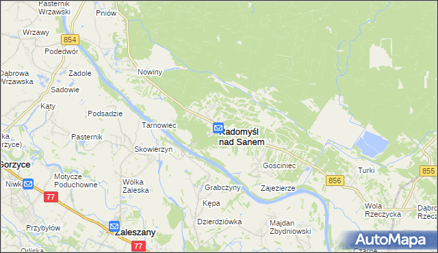 mapa Radomyśl nad Sanem, Radomyśl nad Sanem na mapie Targeo