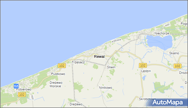 mapa Rewal, Rewal na mapie Targeo