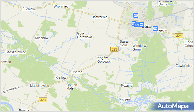 mapa Rogów Górowski, Rogów Górowski na mapie Targeo