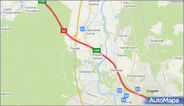 mapa Rogów Opolski, Rogów Opolski na mapie Targeo