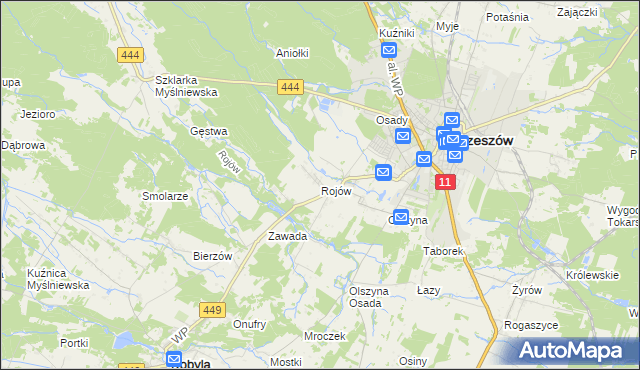 mapa Rojów, Rojów na mapie Targeo