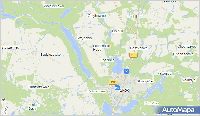 mapa Rościnno, Rościnno na mapie Targeo