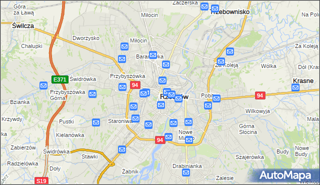 mapa Rzeszów, Rzeszów na mapie Targeo