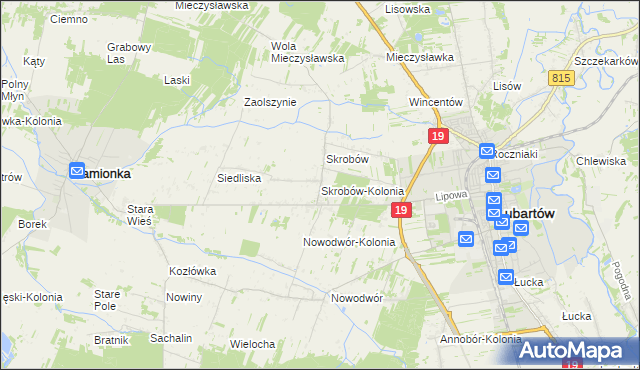 mapa Skrobów-Kolonia, Skrobów-Kolonia na mapie Targeo