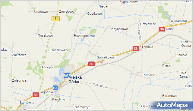 mapa Sobiałkowo, Sobiałkowo na mapie Targeo