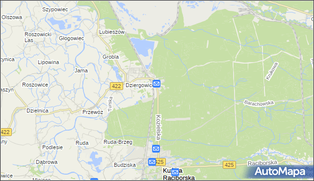 mapa Solarnia gmina Bierawa, Solarnia gmina Bierawa na mapie Targeo