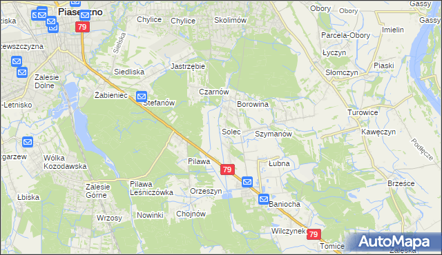 mapa Solec gmina Góra Kalwaria, Solec gmina Góra Kalwaria na mapie Targeo