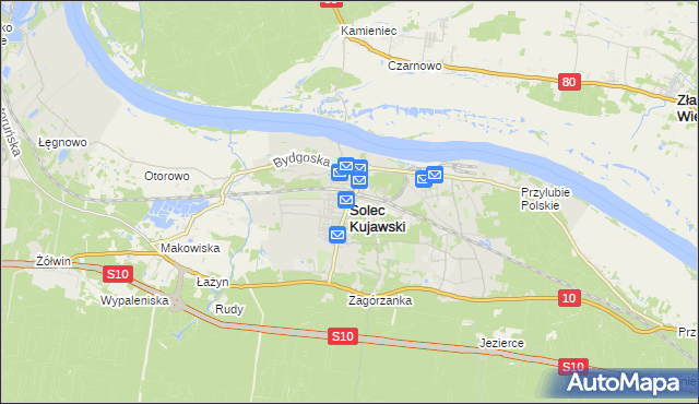 mapa Solec Kujawski, Solec Kujawski na mapie Targeo